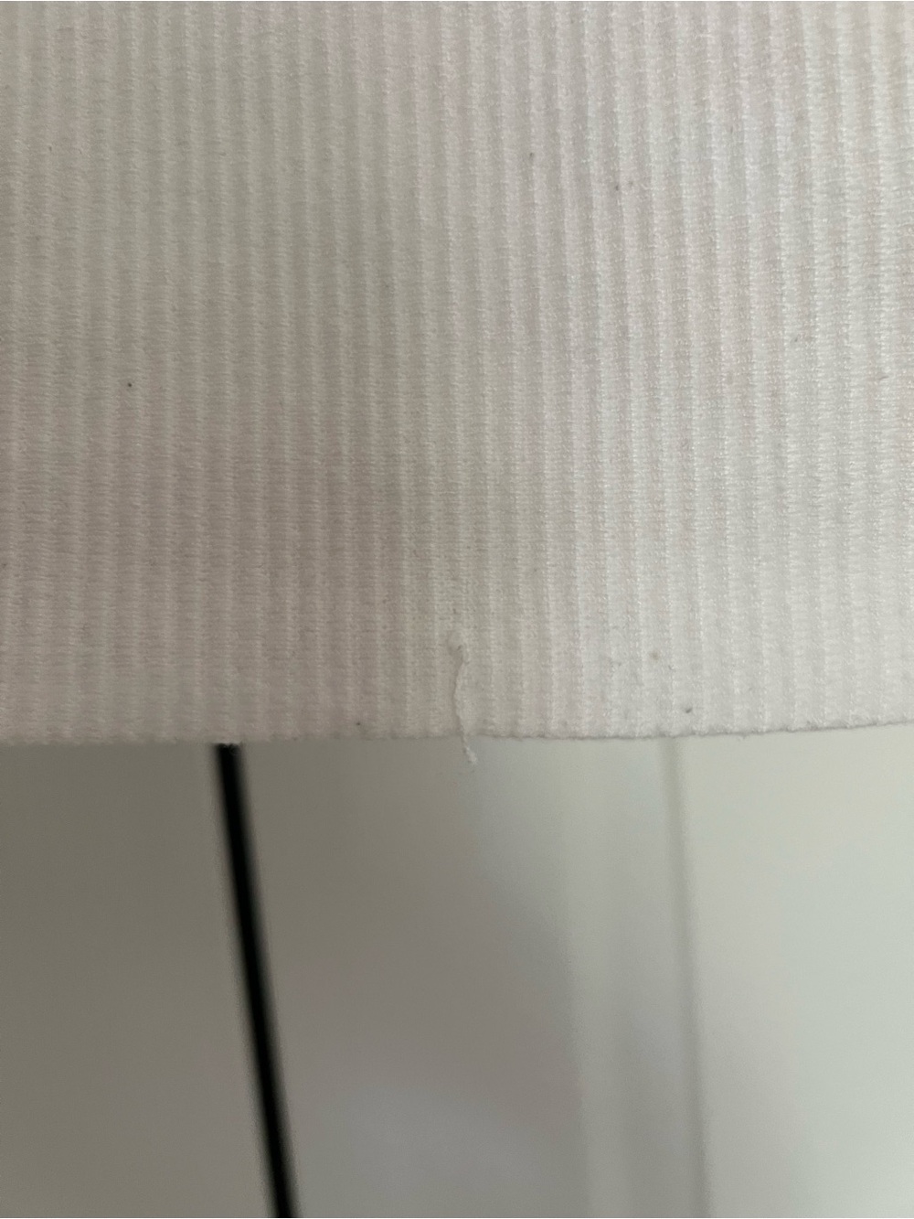 White Ribbed Square-Neck Cropped Tank Top - Picture 2 of 2